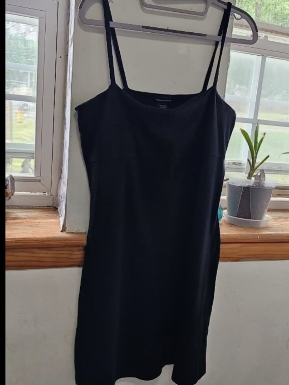 Vintage Victoria's Secret Moda International Black Cami Dress Y2K Grunge (Large)